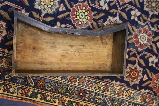 A late 17th century North Italian walnut chest W.2ft 8in. D.1ft 2in. H.3ft 2in.